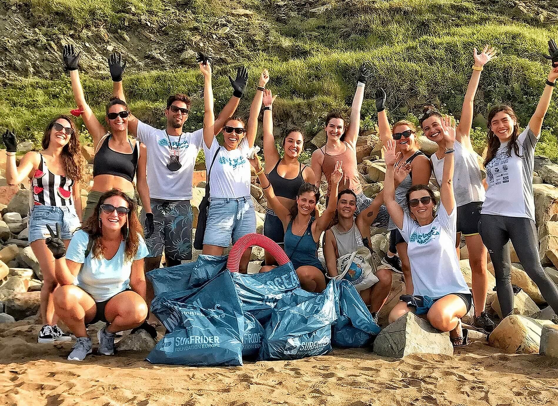beach-cleanup-team-celebration